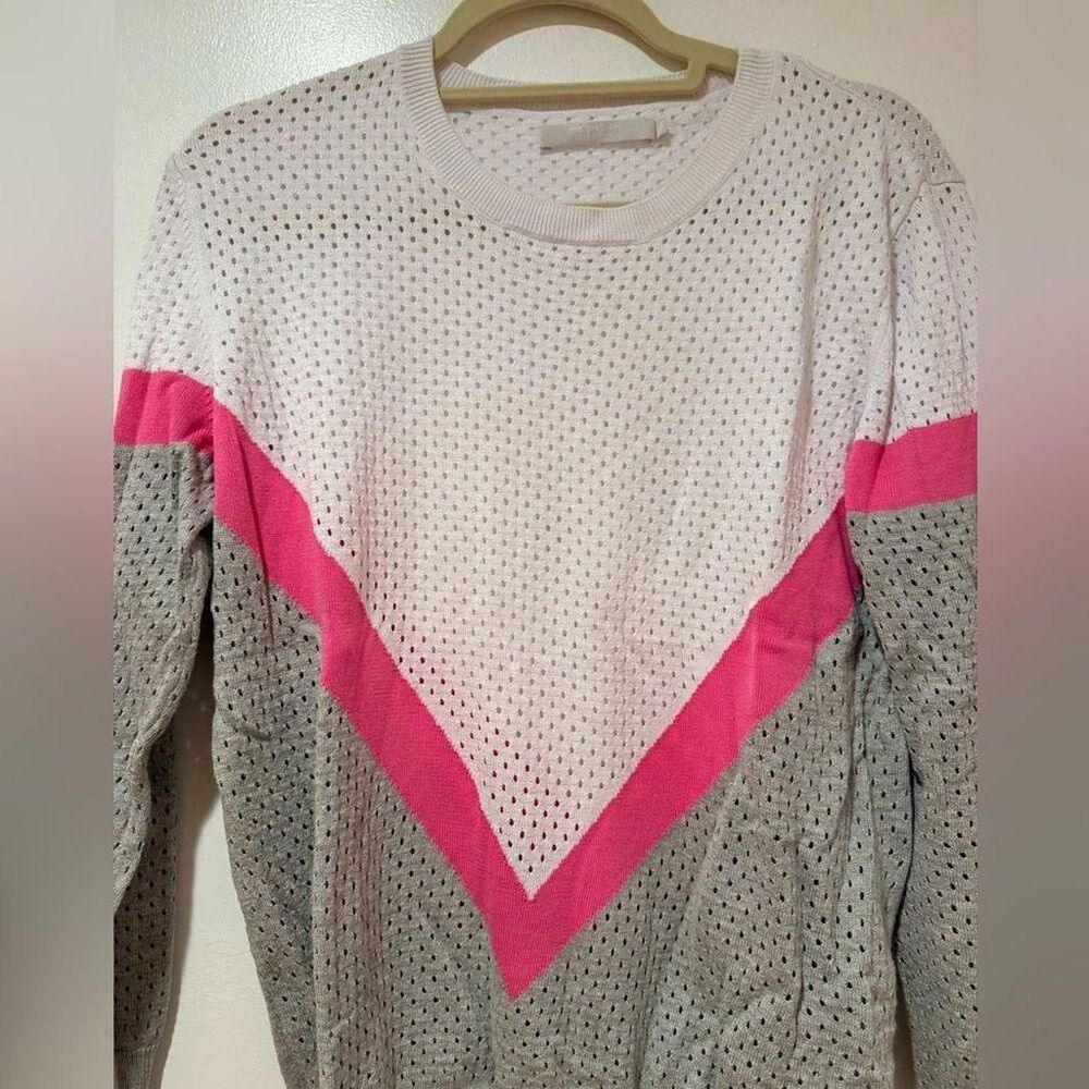 One-grey-day Women's Pink and Grey Jumper